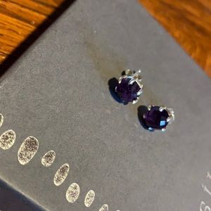 Purple stud earrings